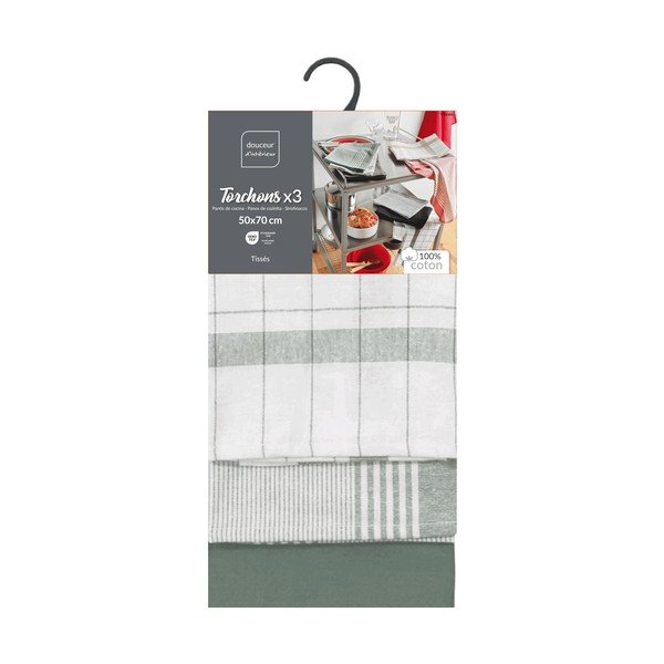 Iš medvilnės virtuvės rankšluosčiai 3 vnt. 50x70 cm Vibrato – douceur d'intérieur-image-2