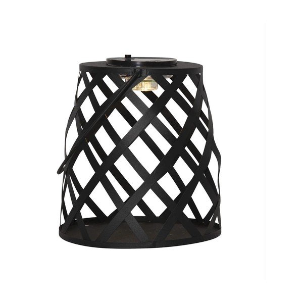 Juodas LED žibintas Star Trading Calabria, aukštis 20 cm