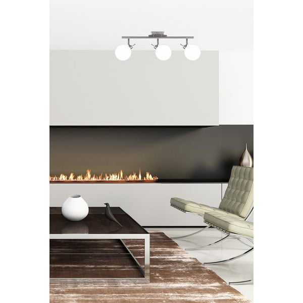 Sidabrinės spalvos lubinis šviestuvas su stikliniu gaubtu 12x62 cm Ghost - Candellux Lighting-image-2