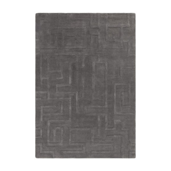 Kilimas iš vilnos antracito spalvos 120x170 cm Maze – Asiatic Carpets