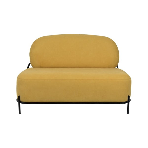 Geltona sofa White Label Polly