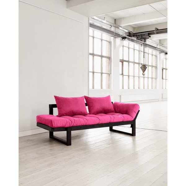 Sofa "Karup Edge" juoda/rožinė-image-1