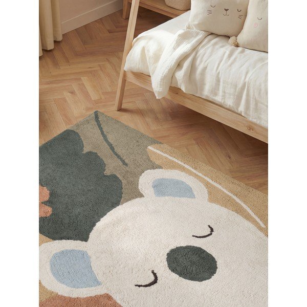 Skalbiamas/rankų darbo kreminės spalvos iš medvilnės vaikiškas kilimas 140x200 cm Snuggle Rio – Hanse Home-image-3