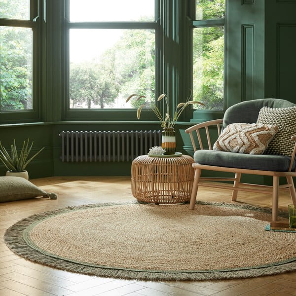 Natūralios spalvos apvalus kilimas ø 180 cm Kahana - Flair Rugs-image-1
