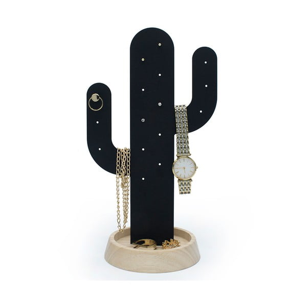 Juodas juvelyrinių dirbinių stovas Qualy&CO Cactus