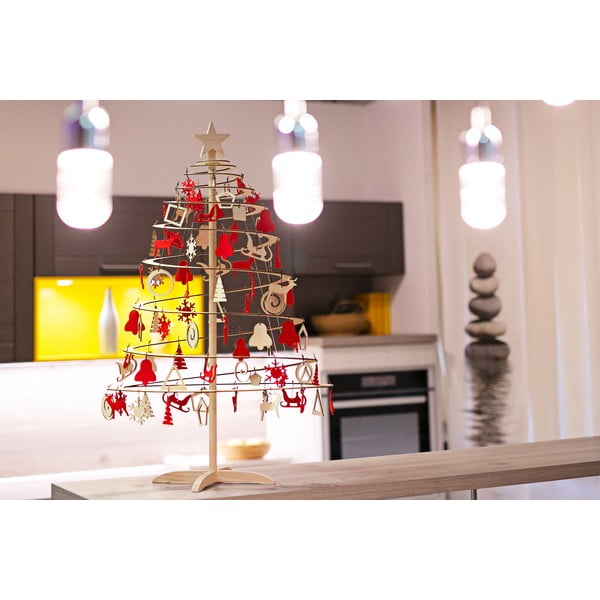 Medinė žvaigždė ant dekoratyvinės eglutės Spira Small-image-3