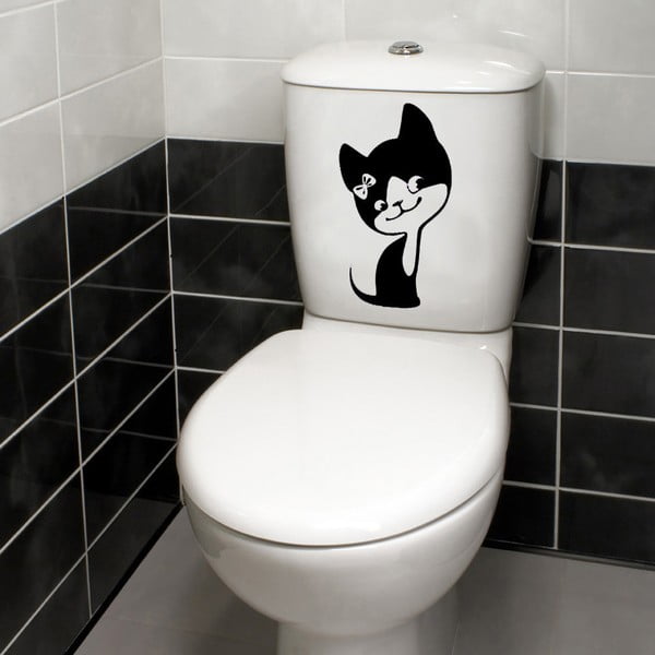 Dekoratyvinis lipdukas tualetui "Kitty