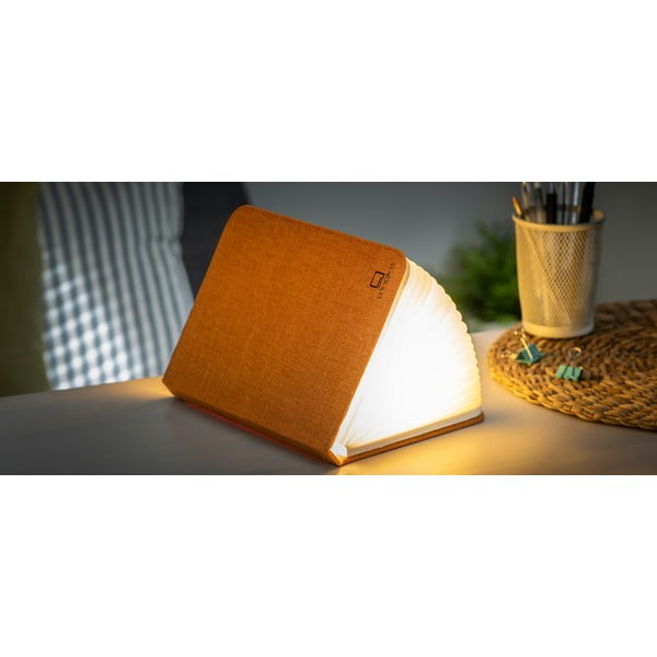Oranžinis didelis knygos formos LED stalinis šviestuvas Gingko Booklight