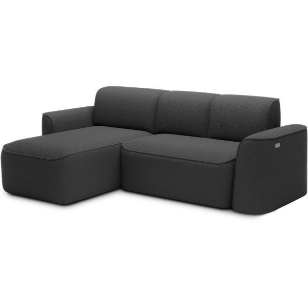 Antracito spalvos iš boucle kampinė sofa (su kairiuoju kampu/su gultu) Ume – ELTAP-image-3