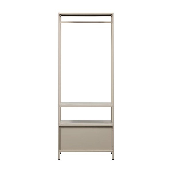 Smėlio spalvos atvira iš metalo drabužių spinta 70x185x54 cm Ferris – WOOOD-image-4