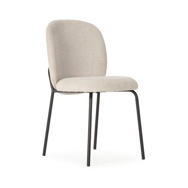 Juodos spalvos/kreminės spalvos valgomojo kėdės 4 vnt. Daia – Marckeric