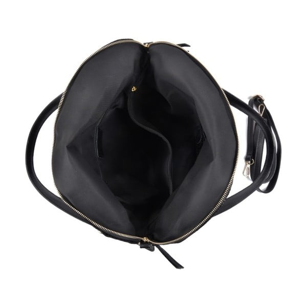 Juoda odinė rankinė Carla Ferreri Hobo-image-1