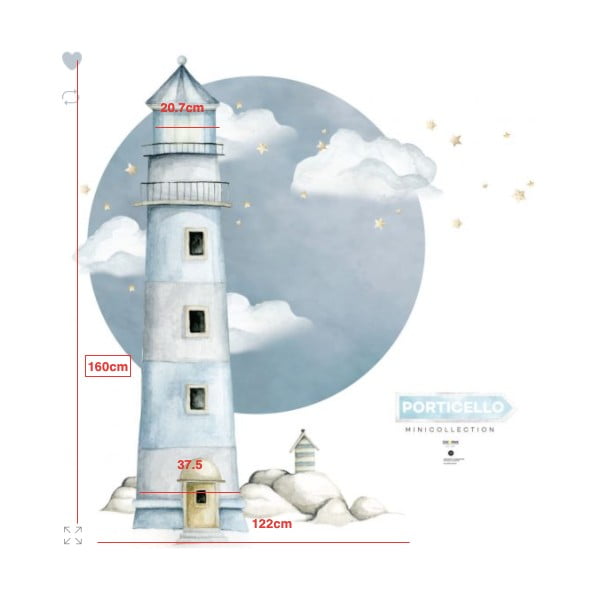 Švyturio formos sieninis lipdukas Dekornik 122 x 160 cm-image-2