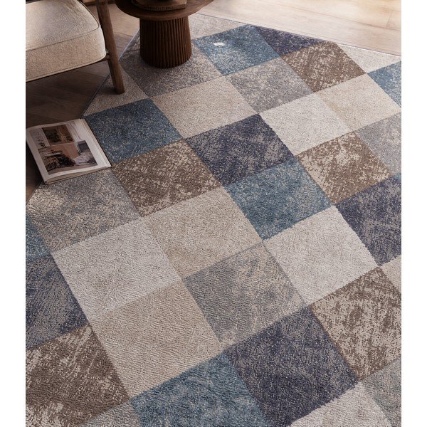 Kilimas mėlynos spalvos/smėlio spalvos 160x235 cm Terrain – Hanse Home-image-1