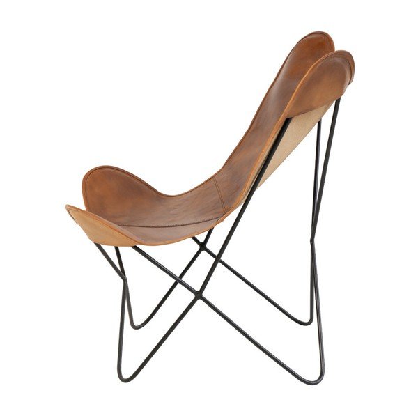 Rudos spalvos odinis krėslas Sømcasa Farfalla-image-3