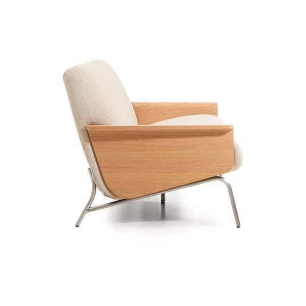 Smėlio spalvos sofa iš šenilinio audinio 205 cm Amsen – Kave Home-image-3