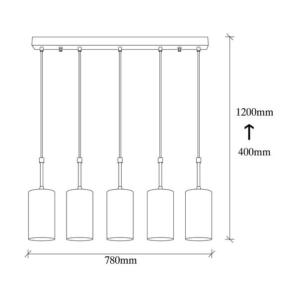 Pakabinamas šviestuvas su 5 lemputėmis aukso spalvos Opviq lights Kem-image-3