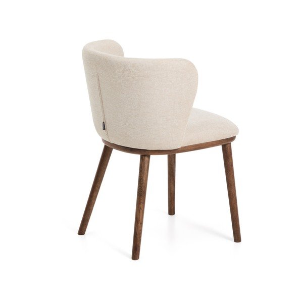 Smėlio spalvos iš audinio valgomojo kėdė Ciselia – Kave Home-image-4