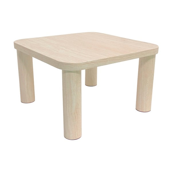 Kavos staliukas smėlio spalvos su marmuro dekoru 60x60 cm Solano – Actona