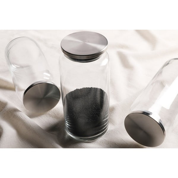 Iš stiklo  maisto laikymo indai 3 vnt. maistui – Hermia-image-1