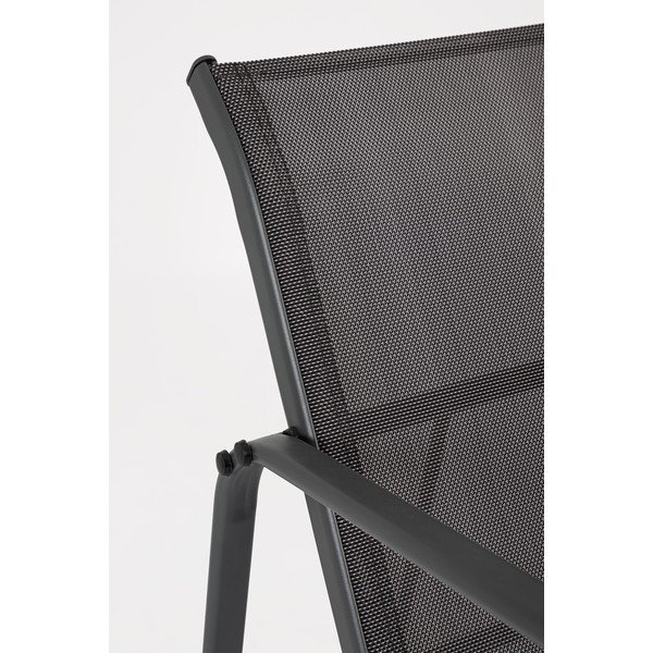 Antracito spalvos iš plieno sodo poilsio baldų komplektas 4 žmonėms Gonzalo – Bizzotto-image-2