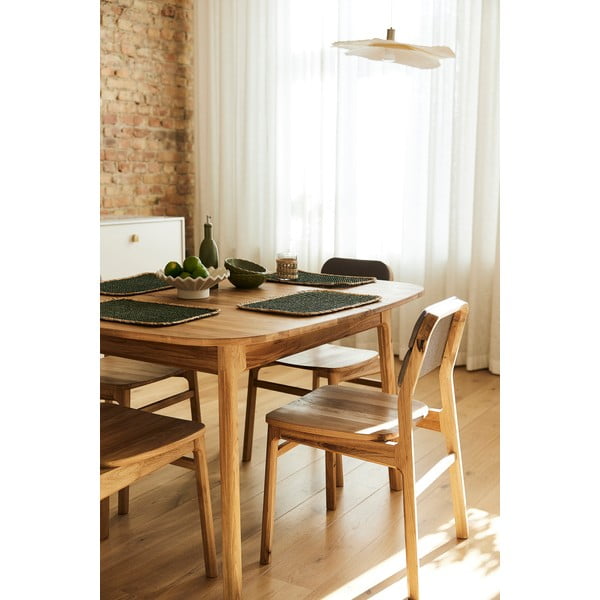 Prailginamas valgomojo stalas iš ąžuolo masyvo natūralios spalvos 100x200 cm Twig – The Beds-image-2