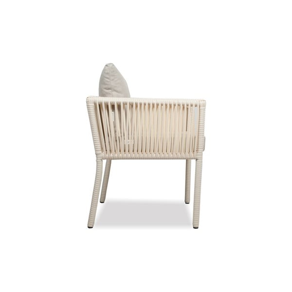 Iš dirbtinio rotango sodo valgomojo komplektas smėlio spalvos 6 žmonėms Vera 150 – Floriane Garden-image-3