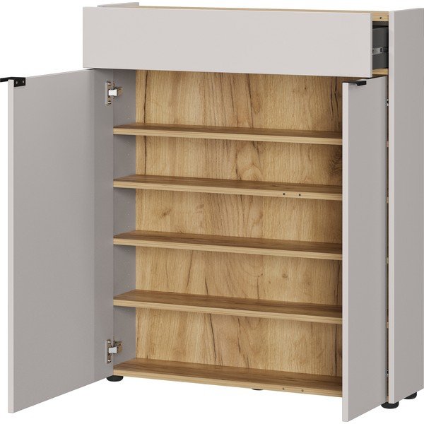 Kreminės spalvos matinis spintelė 83x99x22 cm Ameca – Germania-image-3