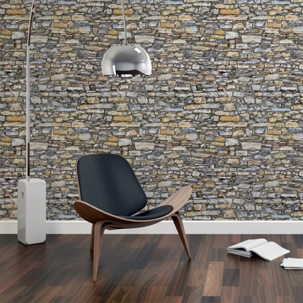 Sieninis lipdukas Ambiance Materials Vaucluse akmenys, 40 x 40 cm
