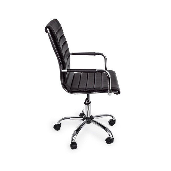 Juodos spalvos iš dirbtinės odos biuro kėdė Perth – Yes Everyday-image-3