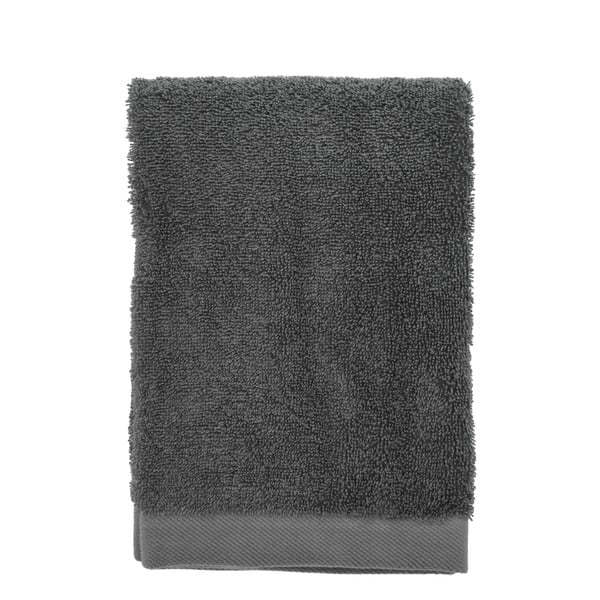 Tamsiai pilkos spalvos iš frote audinio iš medvilnės vonios rankšluostis 70x140 cm Comfort – Södahl