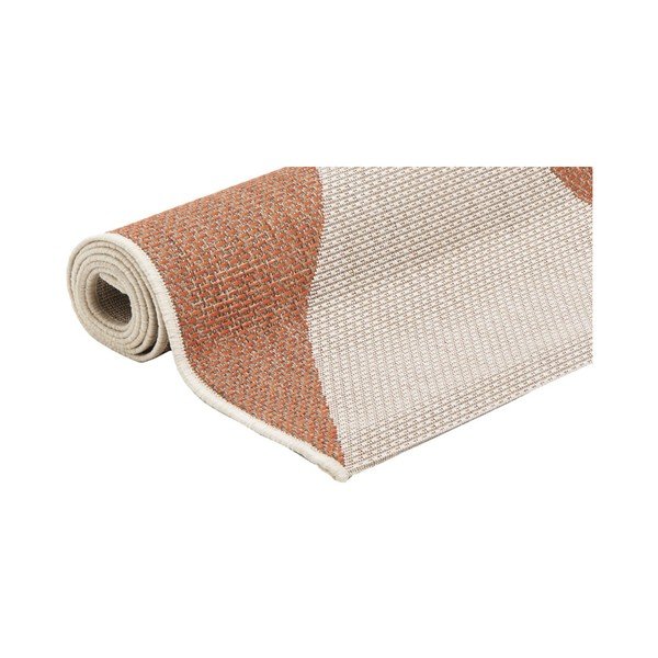 Smėlio ir oranžinės spalvos lauko kilimas Floorita Geo, 160 x 230 cm-image-2