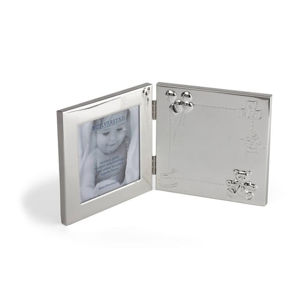 Iš metalo pastatomas/pakabinamas rėmas sidabrinės spalvos 17x22 cm Happy Baby – Zilverstad
