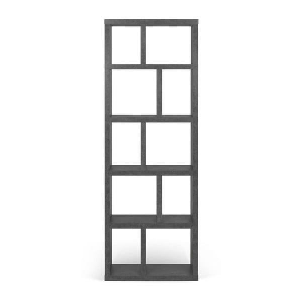 Knygų spinta  pilkos spalvos su betono dekoru 70x198 cm Berlin – TemaHome