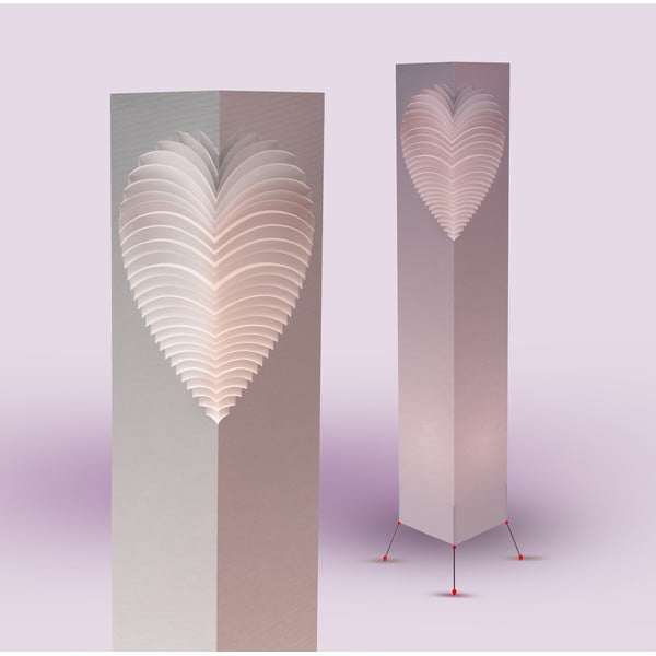 MooDoo dizaino širdies formos šviesos šaltinis, aukštis 110 cm
