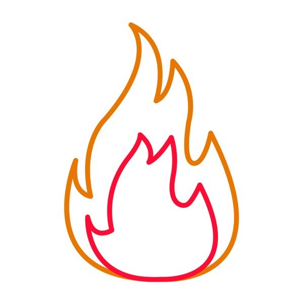 Raudona sieninė ugnies formos šviečianti dekoracija Candy Shock Fire-image-2