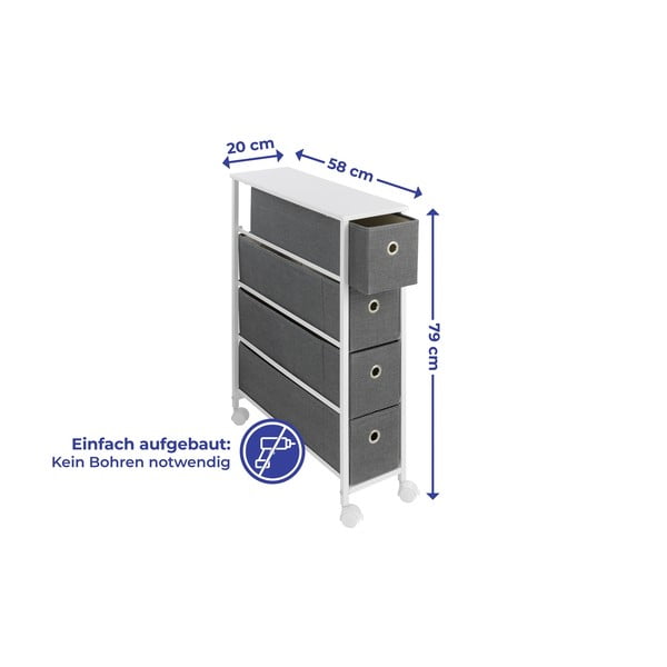 Baltai pilka mobili lentyna 20x79 cm - Maximex-image-2
