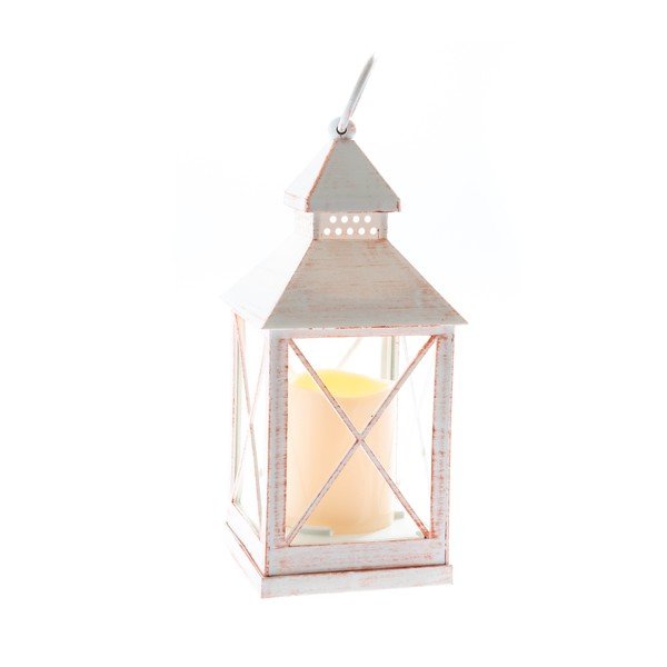 Baltas LED žibintas Dakls Iris, aukštis 23,5 cm