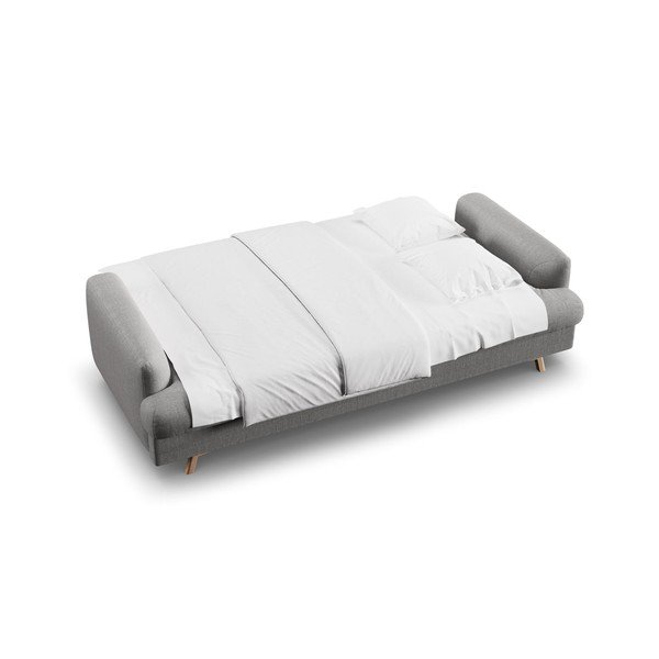 Pilkos spalvos sulankstoma/su sandėliavimo vieta sofa 233 cm Naomi – Micadoni -image-3