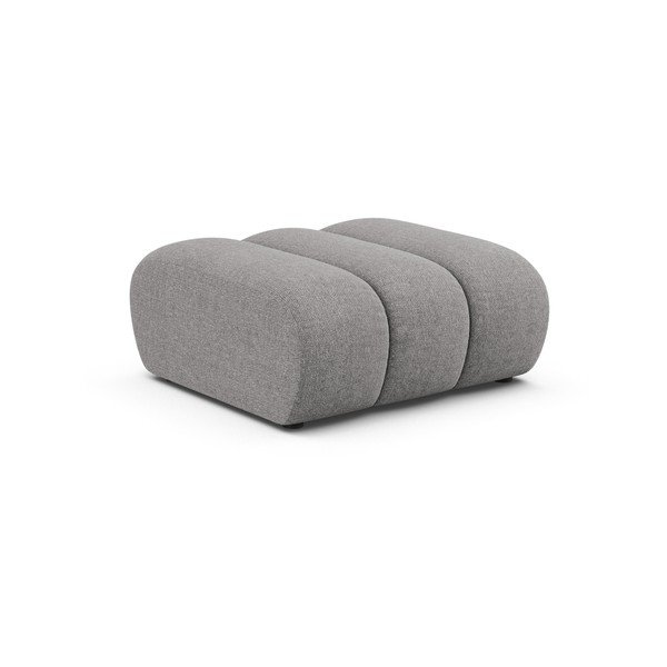 Pilkos spalvos taburetė iš šenilinio audinio Lupine – Micadoni 