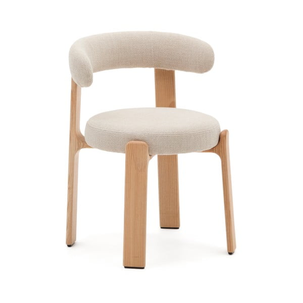 Smėlio spalvos/natūralios spalvos iš uosio masyvo valgomojo kėdė Granite – Kave Home