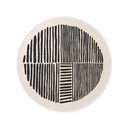 Juodos spalvos/kreminės spalvos apvalios formos lauko ir vidaus kilimas ø 160 cm Haringey Bounds – Ted Baker