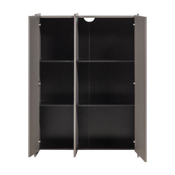 Pilkos spalvos spintelė iš uosio 102x140x44 cm Brock – WOOOD-image-3