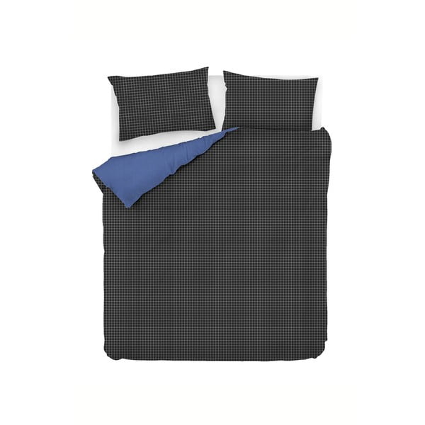 Mėlyna prailginta medvilninė patalynė dvigulėms lovoms 200x220 cm Oslo - Mijolnir