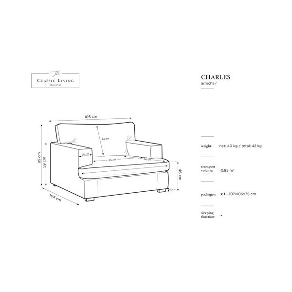Kreminės baltos spalvos "Windsor & Co Sofas Daphne" fotelis-image-1
