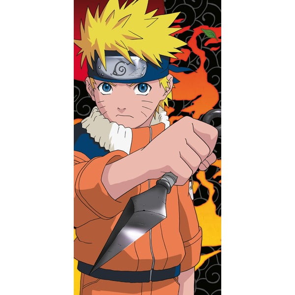 Iš medvilnės vaikiškas rankšluostis 70x140 cm Naruto Uzumaki – Jerry Fabrics