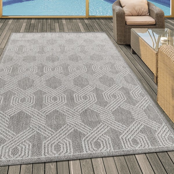 Lauko kilimas pilkos spalvos 160x230 cm Aruba – Ayyildiz Carpets-image-1
