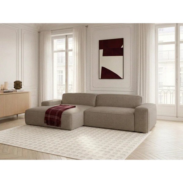 Taupe spalvos sulankstoma/ar elektrisko sēdekļa regulēšanu kampinė sofa (su kairiuoju kampu) Abel – Bobochic Paris-image-3