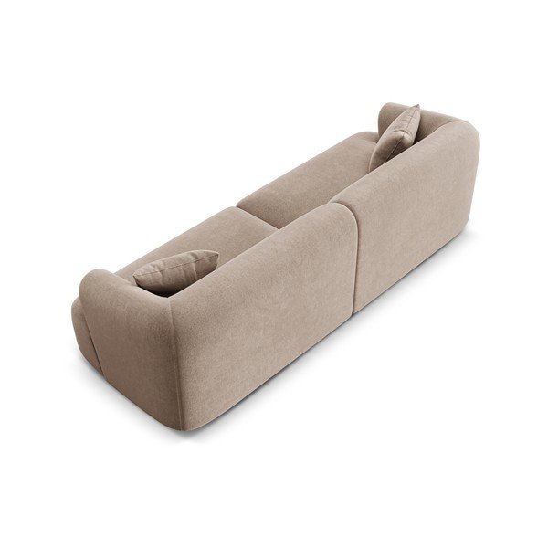 Šviesiai rudos spalvos sofa iš velveto 255 cm Campi – Cosmopolitan Design-image-4