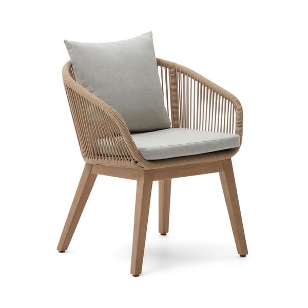Iš akacijos masyvo valgomojo kėdės smėlio spalvos/natūralios spalvos 2 vnt. Portalo – Kave Home